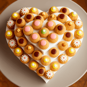 Assortiment de mini choux à la crème avec décorations originales – Deluxe Traiteur