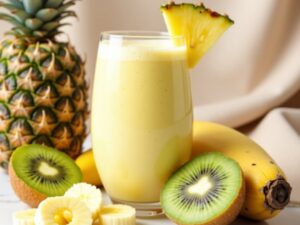Cocktail maison ananas banane kiwi sans conservateurs – Deluxe Traiteur Tunis