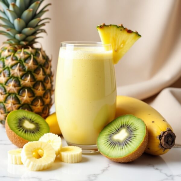 Cocktail maison ananas banane kiwi sans conservateurs – Deluxe Traiteur Tunis