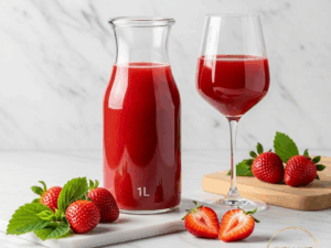 Jus de fraise maison sans conservateurs – Deluxe Traiteur Tunis