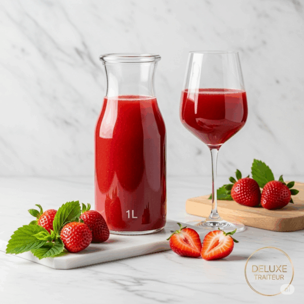 Jus de fraise maison sans conservateurs – Deluxe Traiteur Tunis