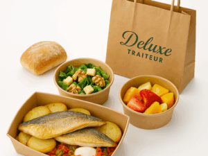 Lunchbox filet de dorade, pommes de terre poêlées et tastira – repas livré Tunis