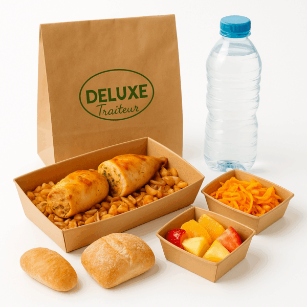 Lunchbox Nwasser aux calamars farcis avec salade de carottes – repas livré Tunis