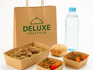 Lunchbox Rouz Jerbi à la viande avec salade de lentilles – repas livré à Tunis