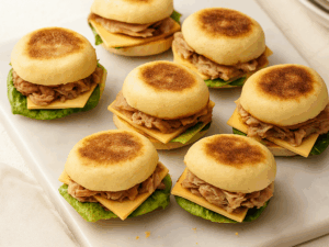 Mini batbouts farcis au thon et crudités – Deluxe Traiteur Tunis