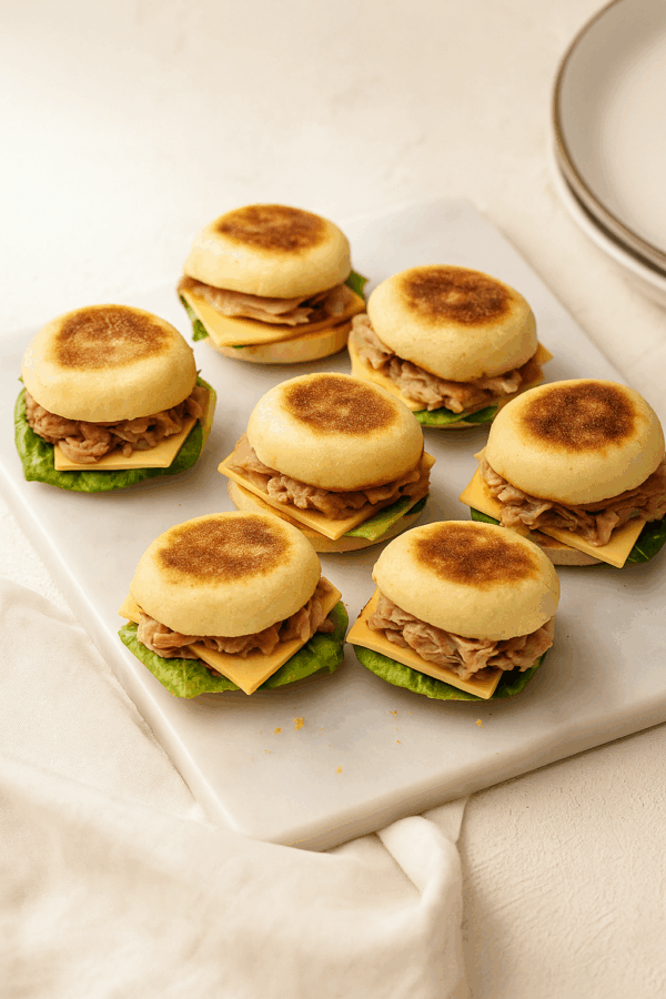 Mini batbouts farcis au thon et crudités – Deluxe Traiteur Tunis