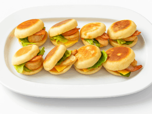 Mini batbouts farcis aux crevettes – bouchées salées Deluxe Traiteur Tunis