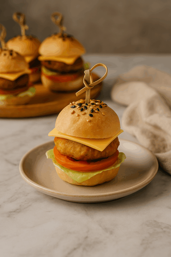 Mini Burgers de Poulet – Bouchées Salées – Image 2