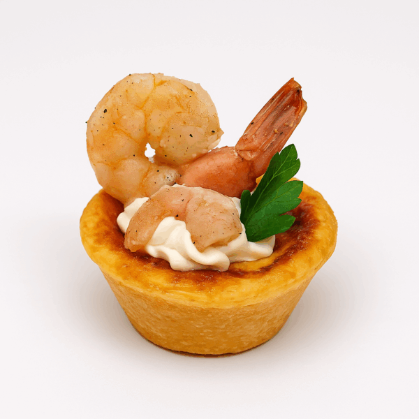 Mini quiches aux crevettes – bouchées apéritives traiteur Deluxe Tunis