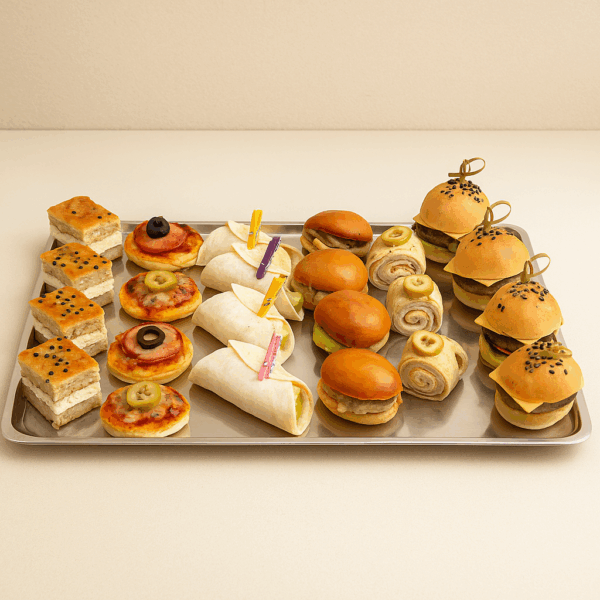 Plateau de bouchées salées maison – 22 pièces variées pour réception à Tunis
