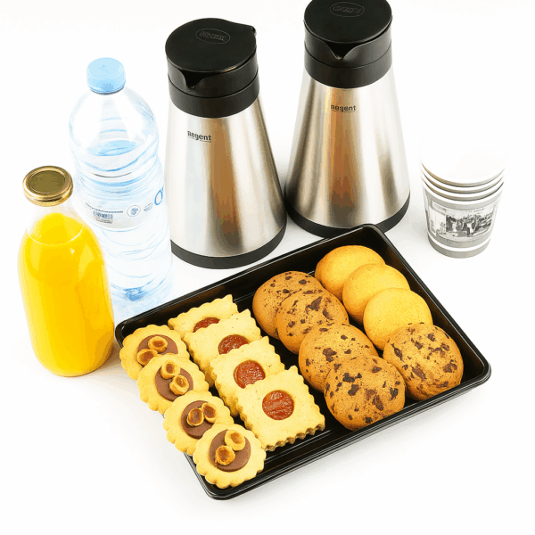 pause café entreprise Tunis avec café et biscuits maison – service traiteur Deluxe
