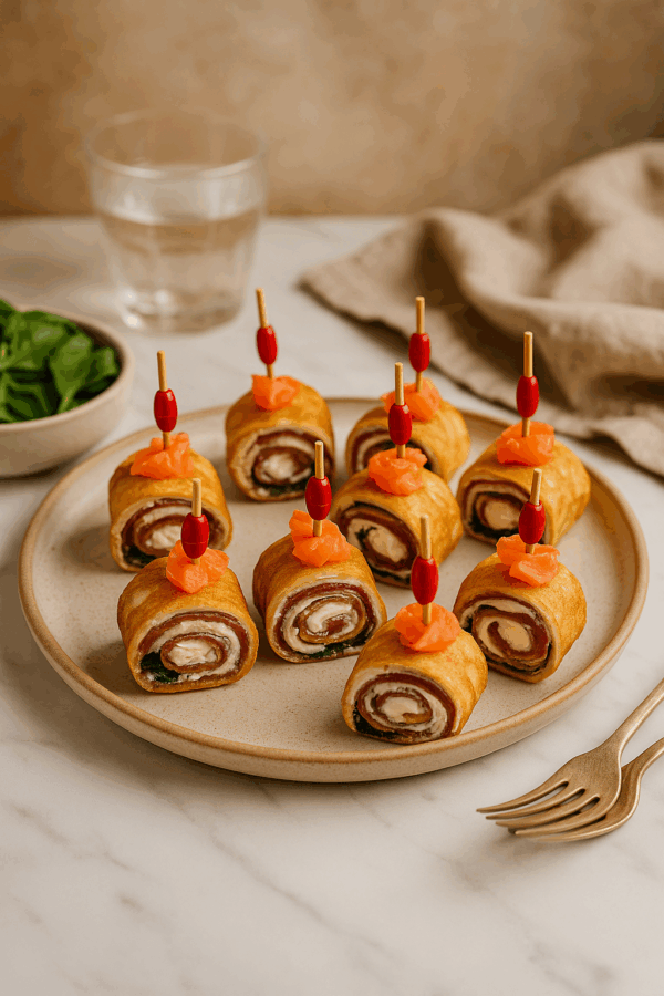 Roulé Crêpe au Saumon Fumé – Bouchée Apéritive Prestige – Image 3