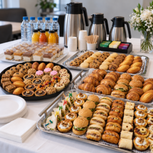 Pause café Gourmande Généreuse à Tunis : bouchées salées, mini-sandwichs et douceurs sucrées pour séminaire