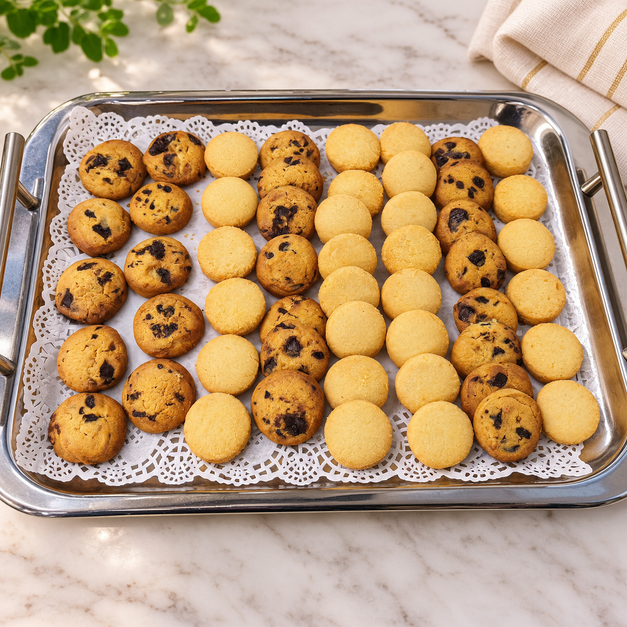 Plateau de biscuits sablés et cookies pour une pause café Essentielle, Deluxe Traiteur Tunis
